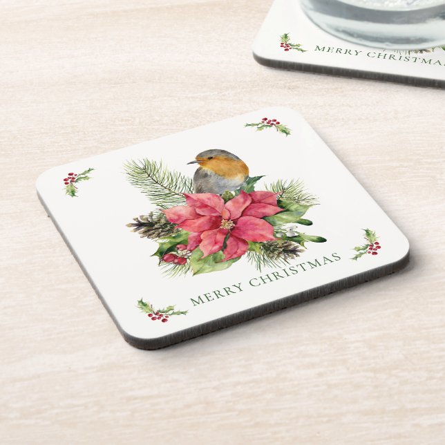 Posavasos Navidades de Red Robin Poinsettia (Lado Izquierdo)