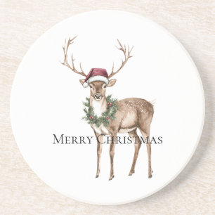 Posavasos Navidades de renos Gorras rojos