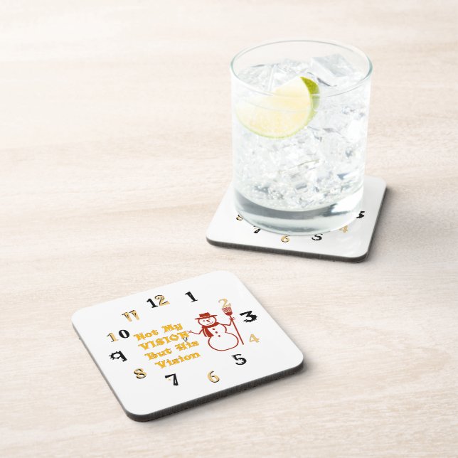 Posavasos Navidades de Snowman con una maravillosa visión (Lado Derecho)