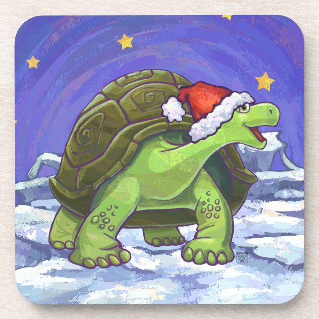 Posavasos Navidades de Starry Night Tortoise (Frente)