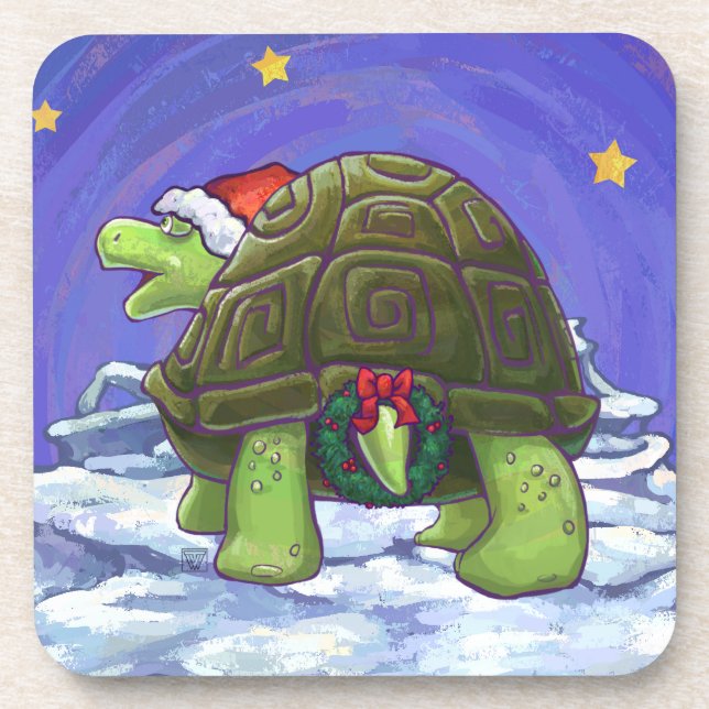 Posavasos Navidades de Starry Night Tortoise (Frente)