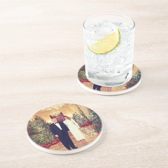 Posavasos Navidades de Trump para la Casa Blanca (Lado)