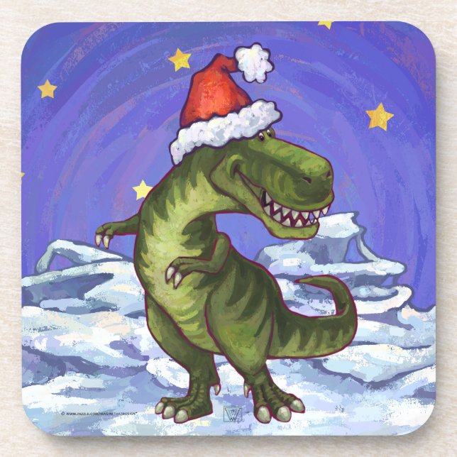 Posavasos Navidades de Tyrannosaurus (Frente)