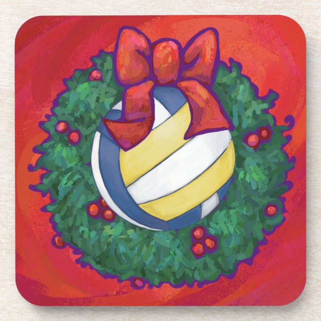 Posavasos Navidades de voleibol (Frente)