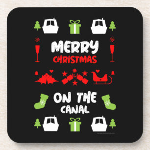 Posavasos Navidades del canal Xmas en lanchas estrechas