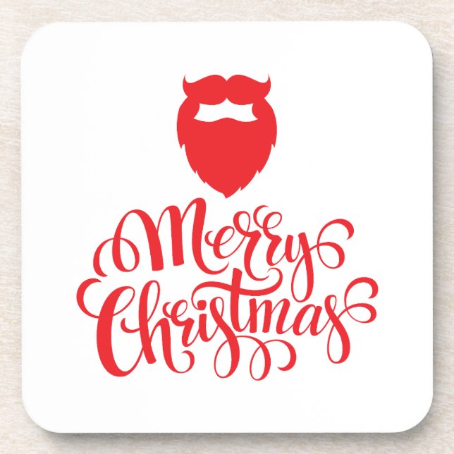 Posavasos Navidades diseñan barba Santa (Frente)