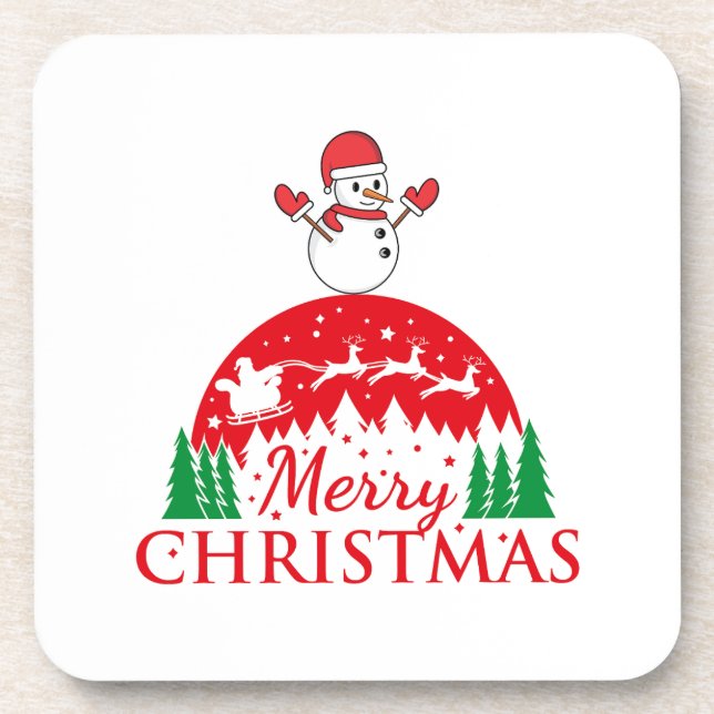 Posavasos Navidades dulces y brillantes personalizados (Frente)