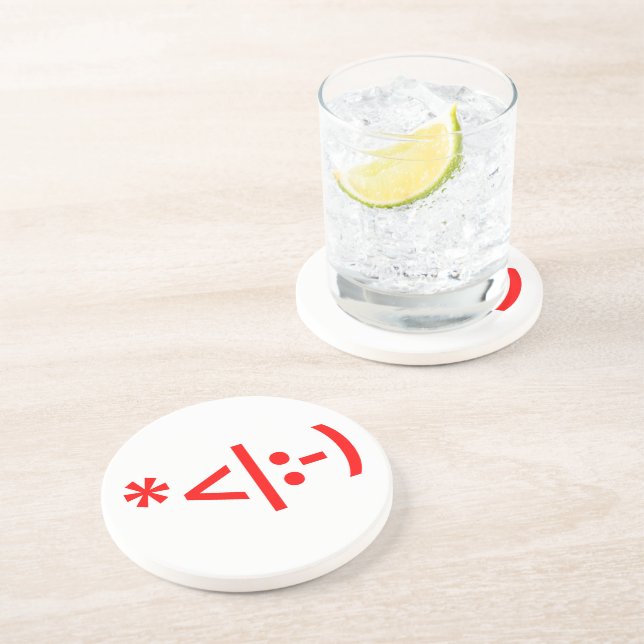 Posavasos Navidades Elf Emoticon Xmas ASCII Texto Arte (Lado)