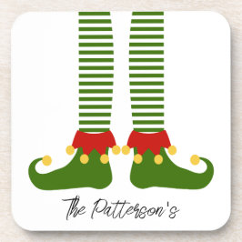 Posavasos Navidades Elf Holiday Booties NOMBRE Diversión fes