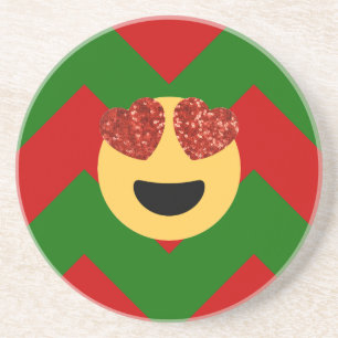 Posavasos navidades emoji del ojo del corazón