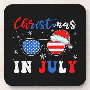 Posavasos "Navidades en julio" - Gafas de sol patrióticas