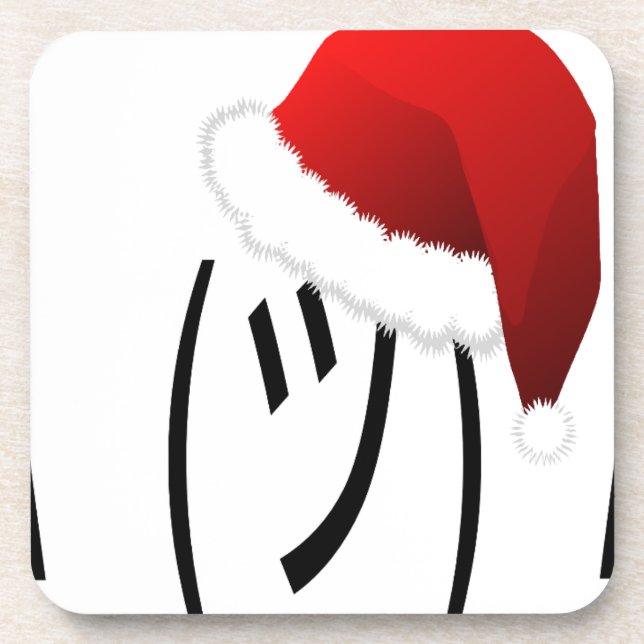 Posavasos navidades encogiéndose de emoji (Frente)