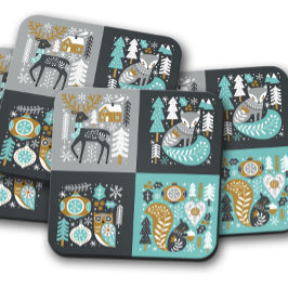 Posavasos Navidades escandinavos | Conjunto de aletas de Nav