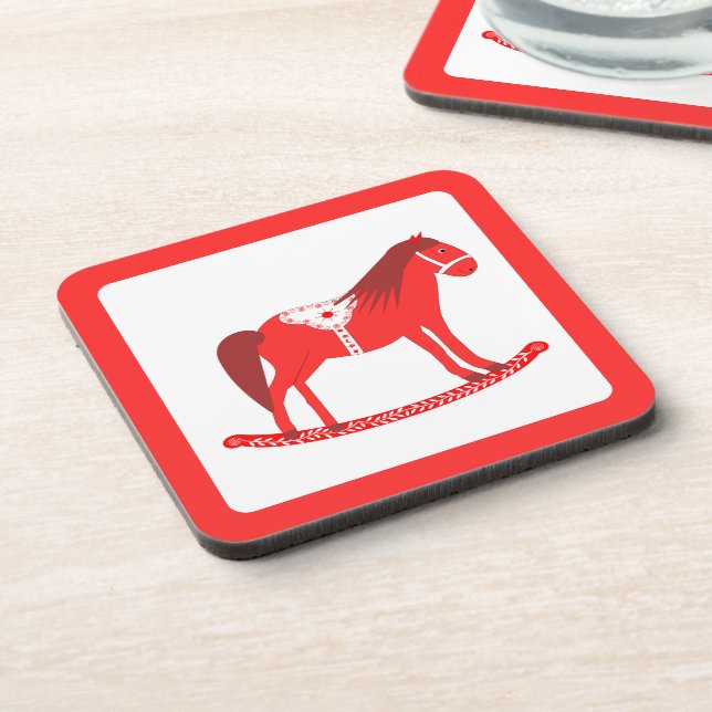 Posavasos Navidades escandinavos rodando caballo (Lado Izquierdo)