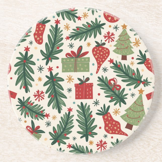 Posavasos Navidades esperanzadores Sandstone Coaster (Frente)