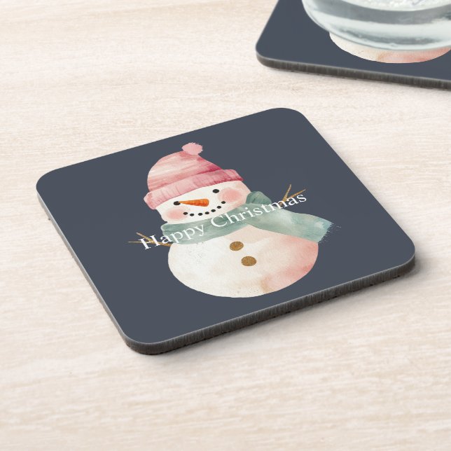 Posavasos Navidades felices de Snowman (Lado Izquierdo)