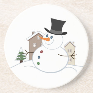 Posavasos Navidades felices Ilustracion Snowman