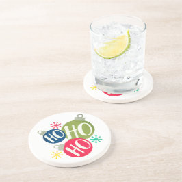 Posavasos Navidades festivos Ho Ho Ho Ho son navidad moderna