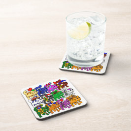 Posavasos Navidades festivos Jolly Meowy gatos