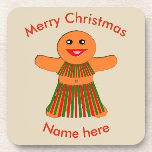 Posavasos Navidades Fiesta Gingerbread Personalizados Sastre