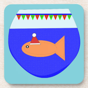 Posavasos Navidades Fiesta Personalizados de peces de colore