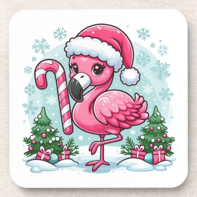 Posavasos Navidades Flamingo Sublimation Clipart (Frente)