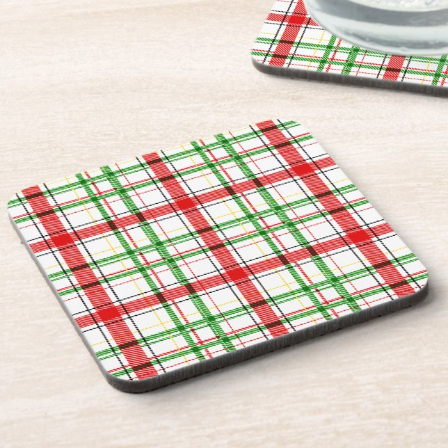 Posavasos Navidades Flannel Plaid Tartan Design - Blanco (Subido por el creador)