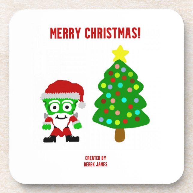Posavasos Navidades FrankenCheese con la escoria de plástico (Frente)