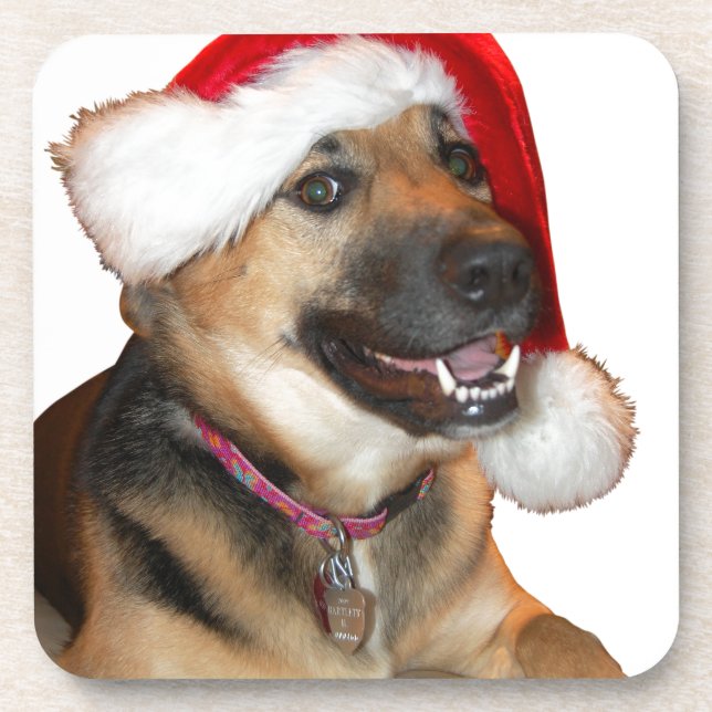 Posavasos Navidades German Shepherd (Frente)