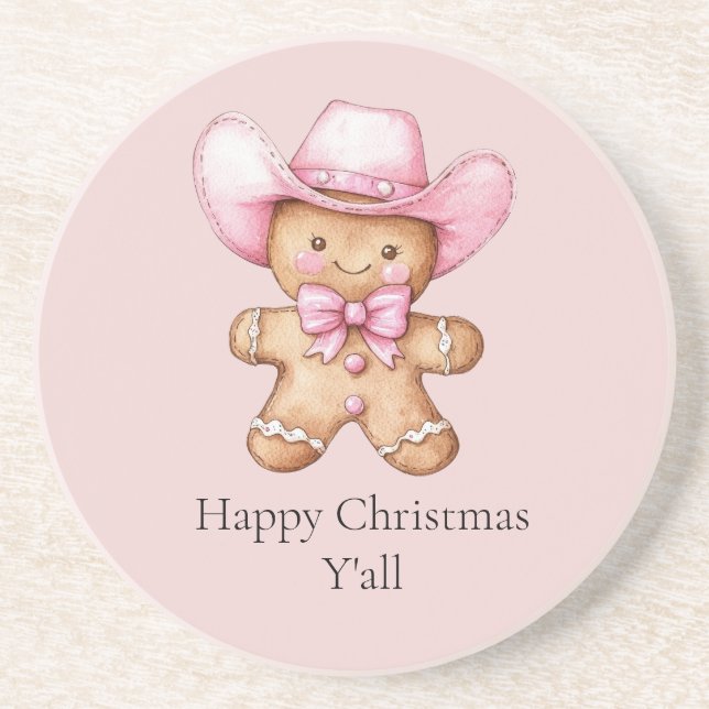 Posavasos Navidades Gingerbread Cowgirl (Frente)