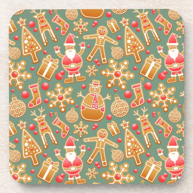 Posavasos navidades gingerbread santa (Frente)