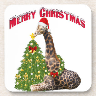 Posavasos Navidades Giraffe