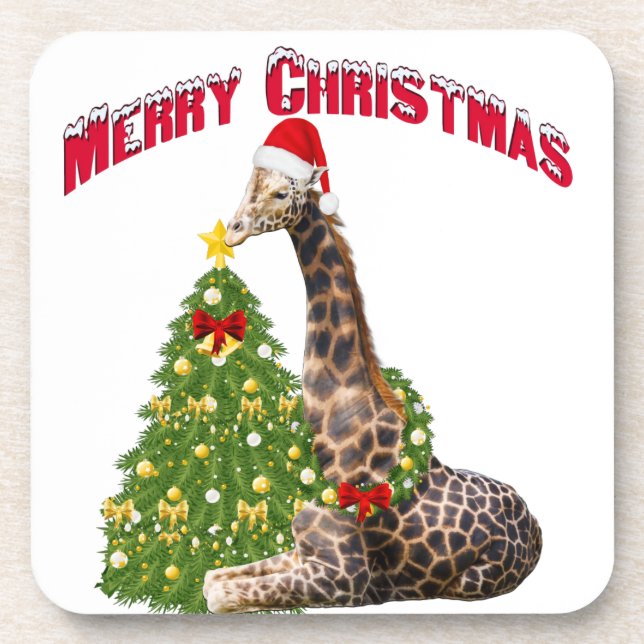 Posavasos Navidades Giraffe (Frente)