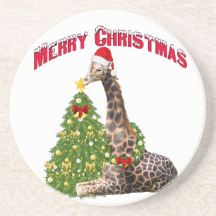 Posavasos Navidades Giraffe
