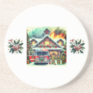 Posavasos Navidades gracias por los bomberos
