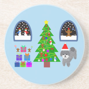 Posavasos Navidades Gray Poodle #4