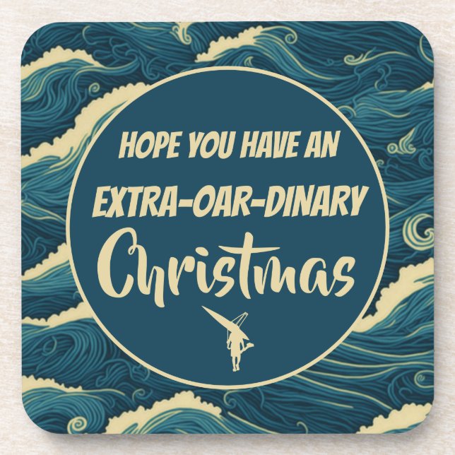 Posavasos Navidades haciendo bromas graciosas (Frente)