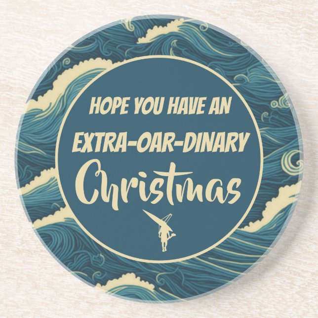 Posavasos Navidades haciendo bromas graciosas (Frente)