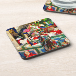 Posavasos Navidades Holiday Hard Plastic Coaster Set