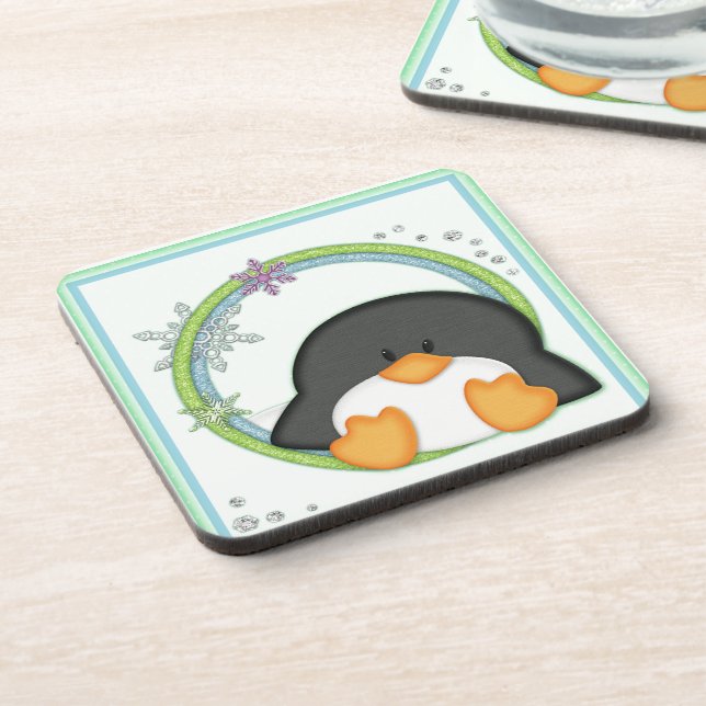 Posavasos Navidades Holiday Penguin Coasters (Lado Izquierdo)