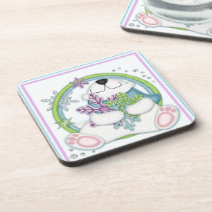 Posavasos Navidades Holiday Polar Bear Coasters
