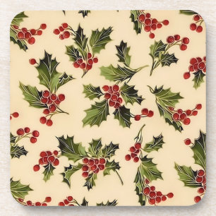 Posavasos Navidades Holly Coasters
