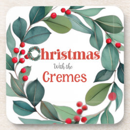 Posavasos Navidades Holly wreath Cojín decorativo