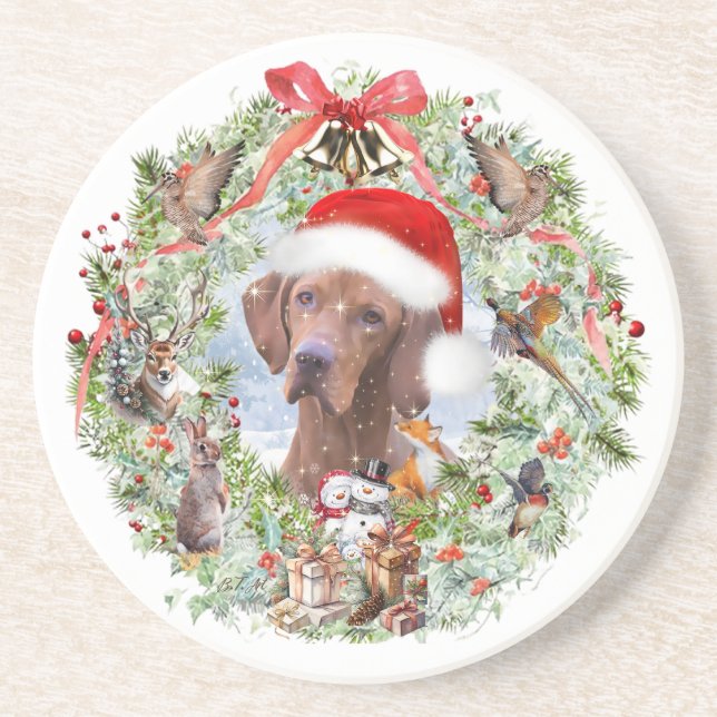 Posavasos Navidades húngaros de Vizsla (Frente)