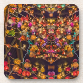 Posavasos Navidades Iluminan las castras plásticas cuadradas