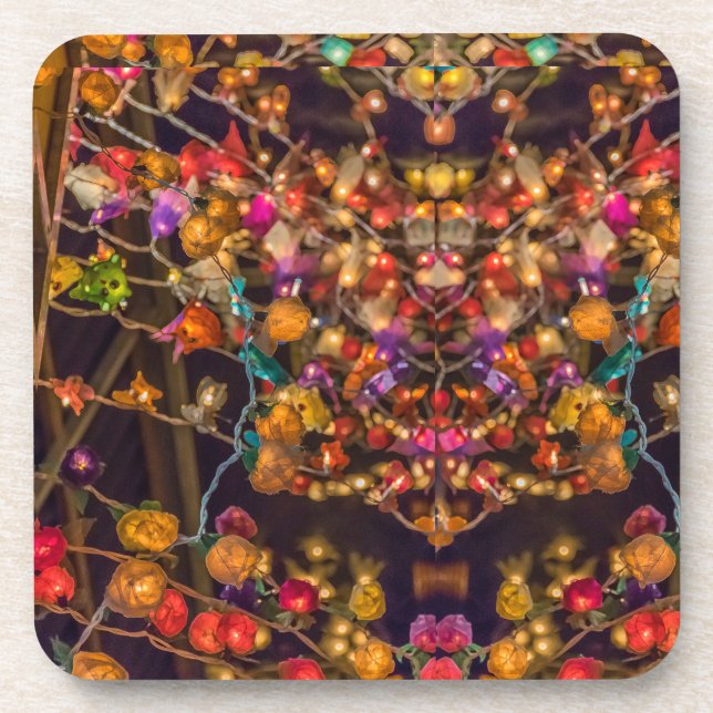 Posavasos Navidades Iluminan las castras plásticas cuadradas (Frente)