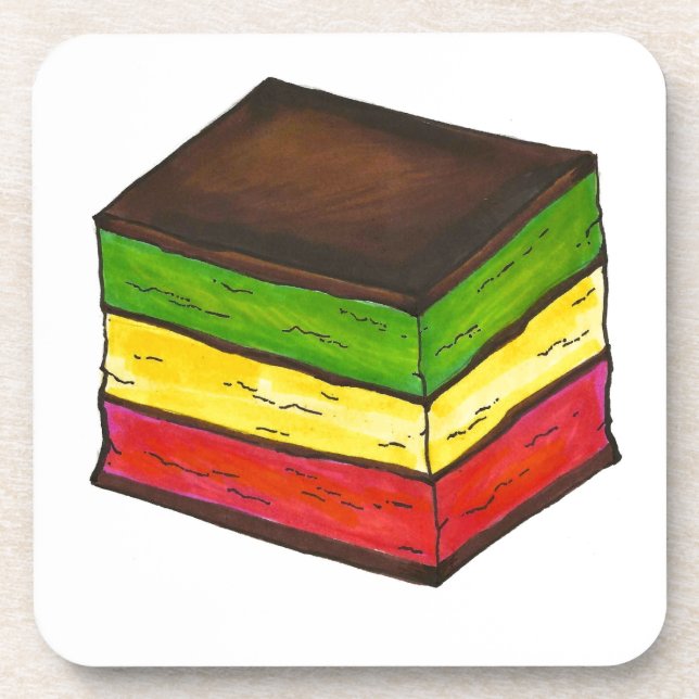 Posavasos Navidades italianos de siete capas de arcoiris coc (Frente)