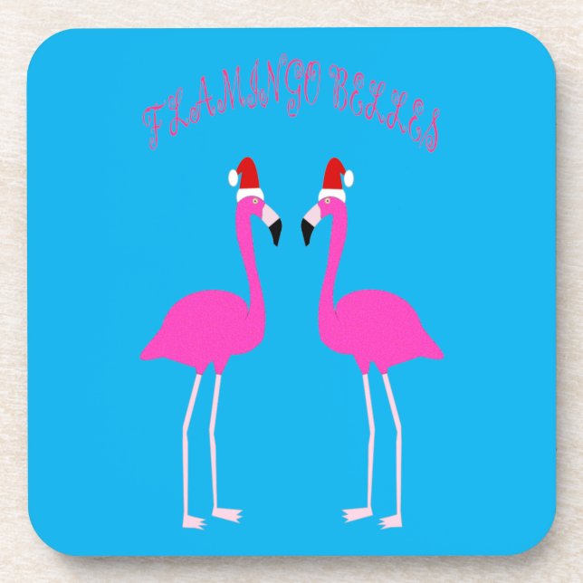 Posavasos Navidades Lesbianas Flamingos Flamingo Belles (Frente)