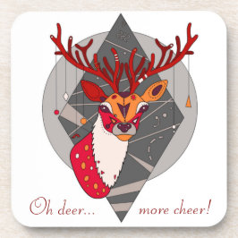 Posavasos Navidades lindos reno (oh ciervo... ¡más alegría!)