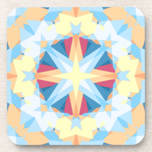 Posavasos Navidades modernos estrella de oro azul festivo am